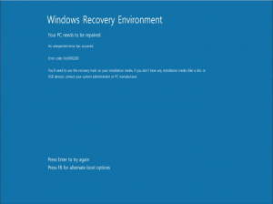 Windows 8 error code 0xc0000260